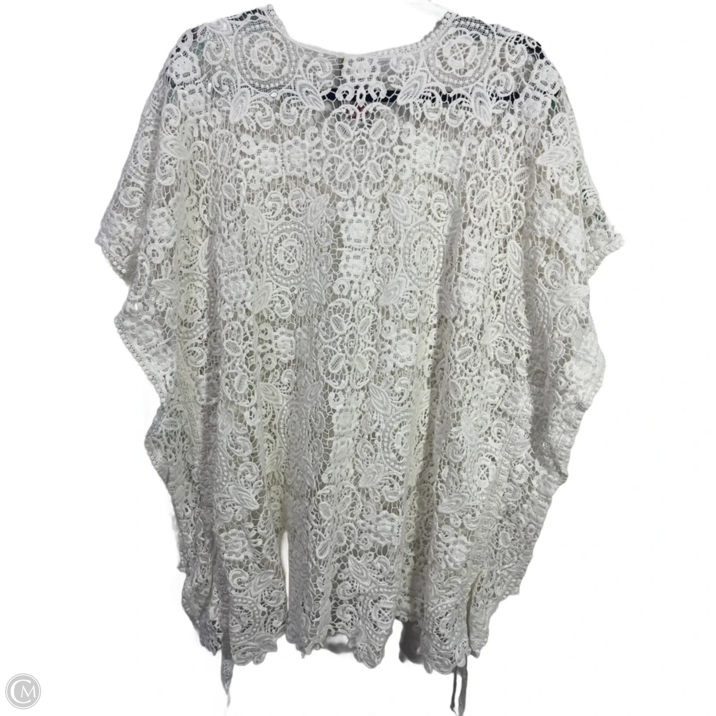 Top Short Sleeve By Johnny Was In White, Size: Osfm