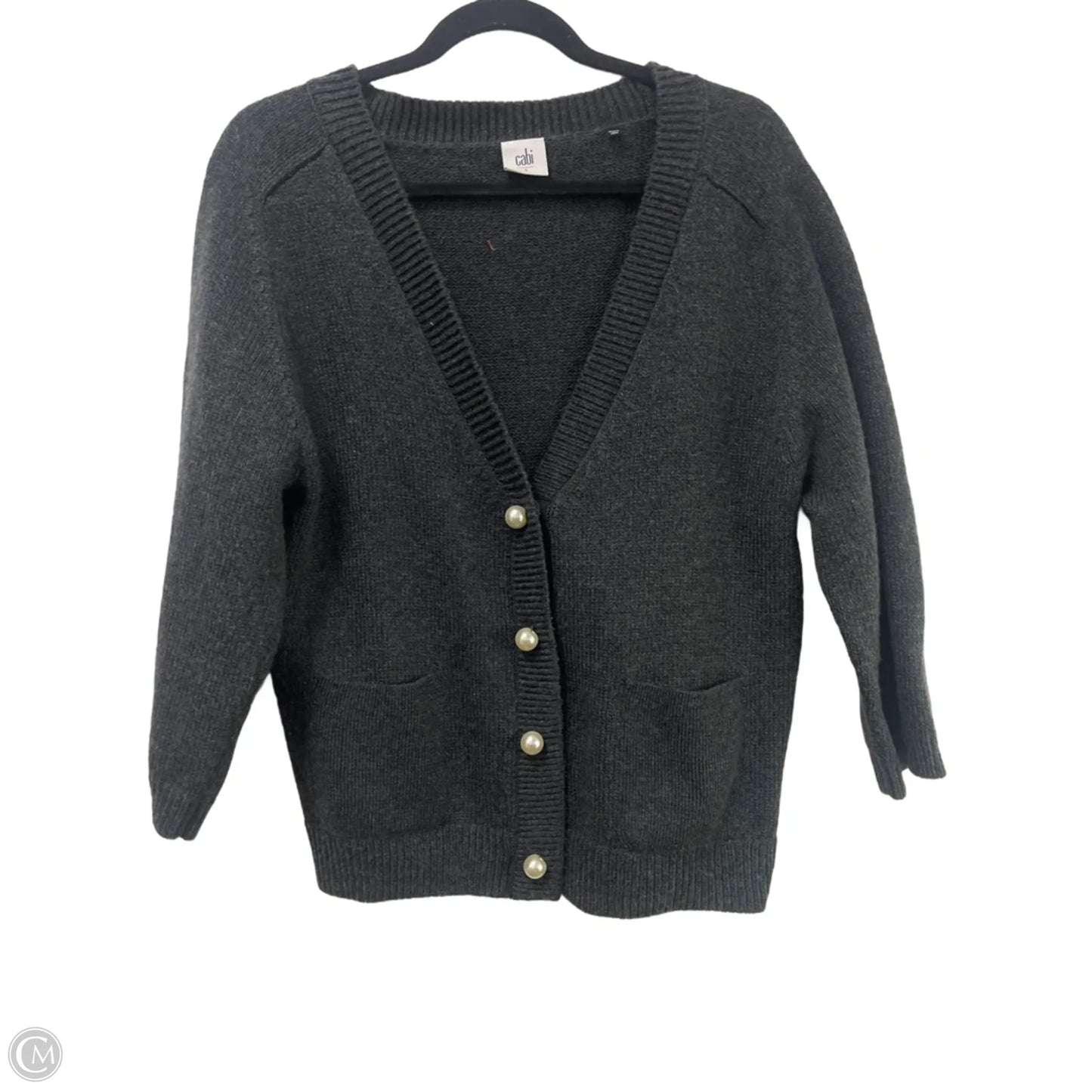Sweater Cardigan By Cabi In Grey, Size: S