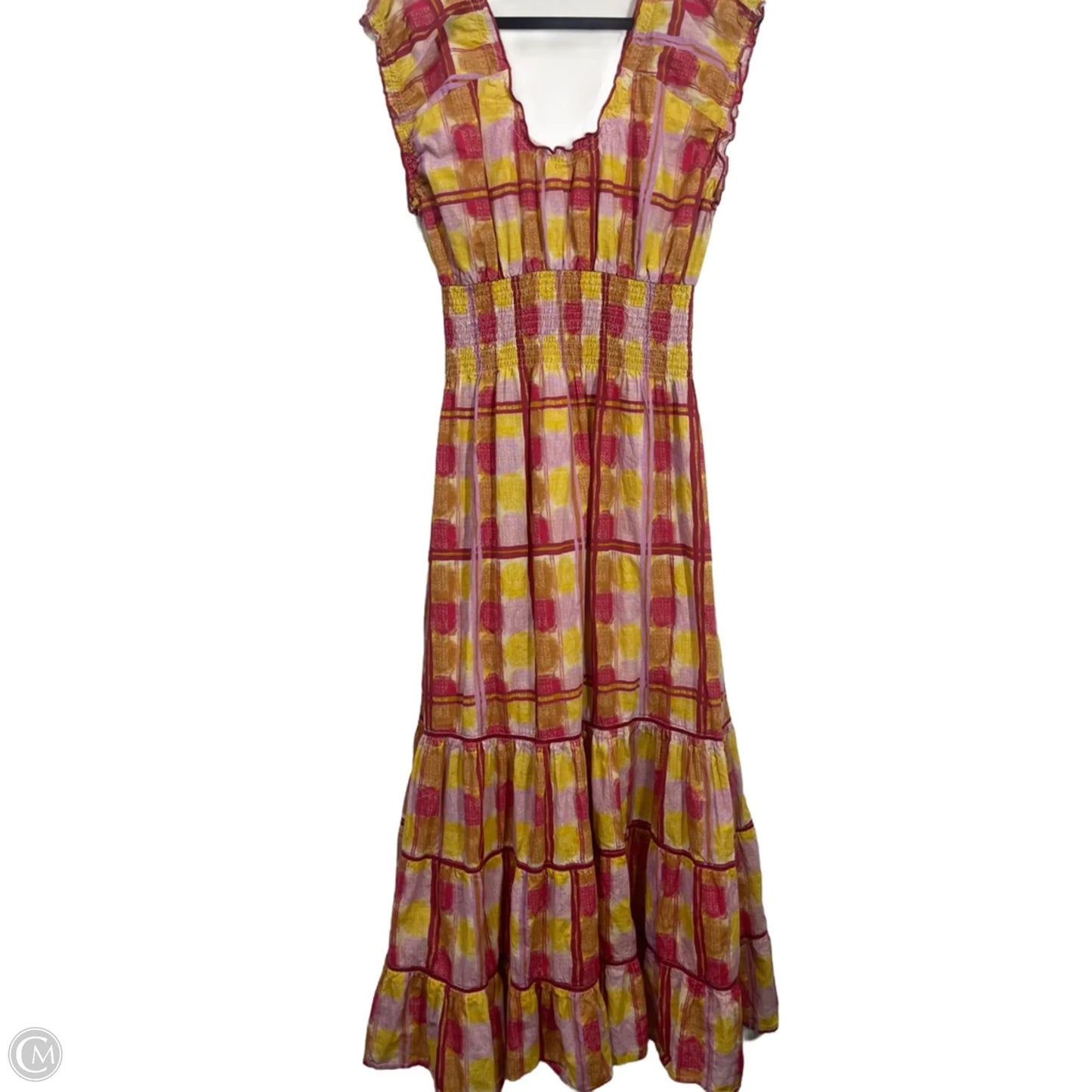Dress Casual Maxi By Clothes Mentor In Red & Yellow, Size: M