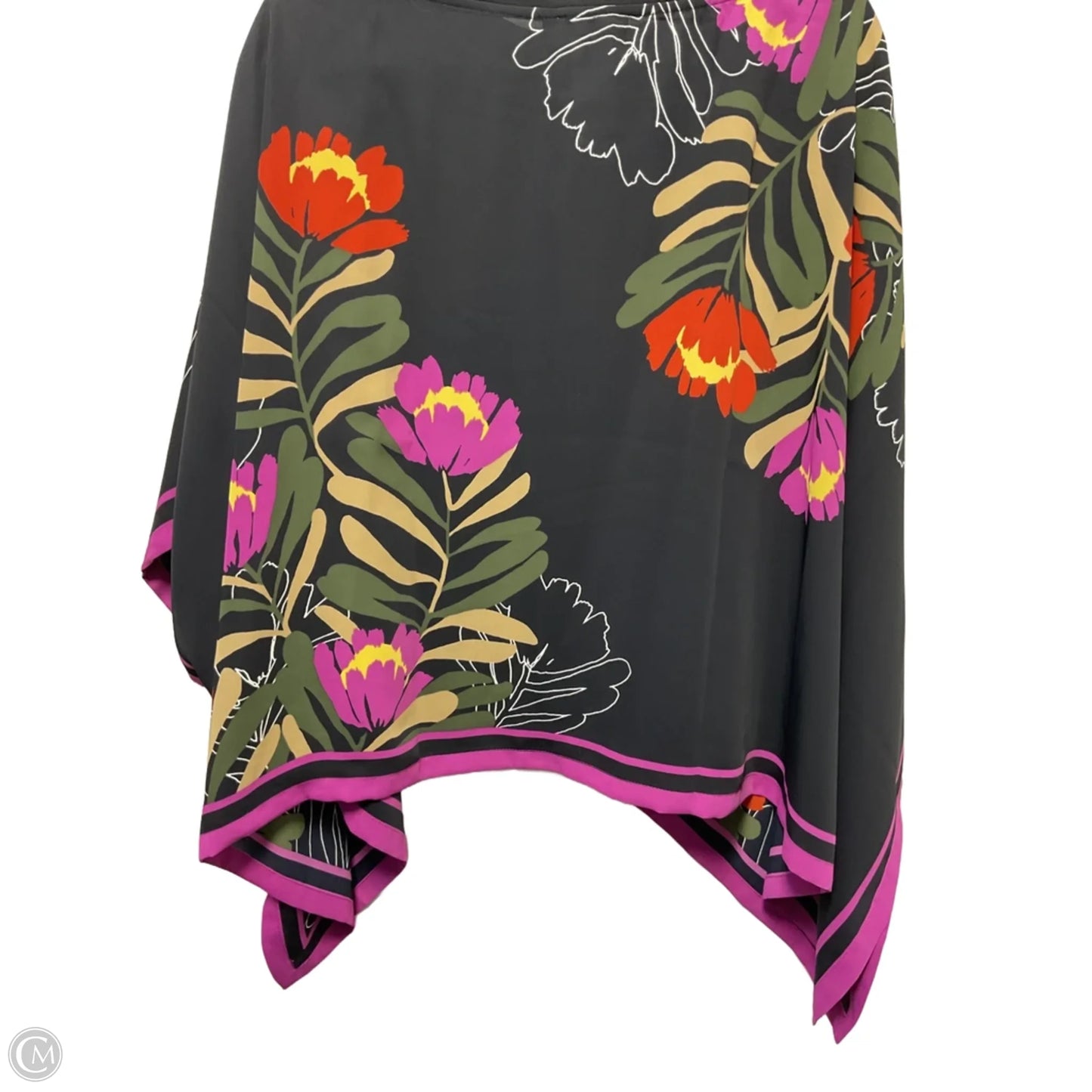 Top Short Sleeve By Chicos In Floral Print, Size: Osfm