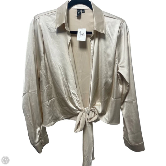 Blouse Long Sleeve By Windsor In Cream, Size: L