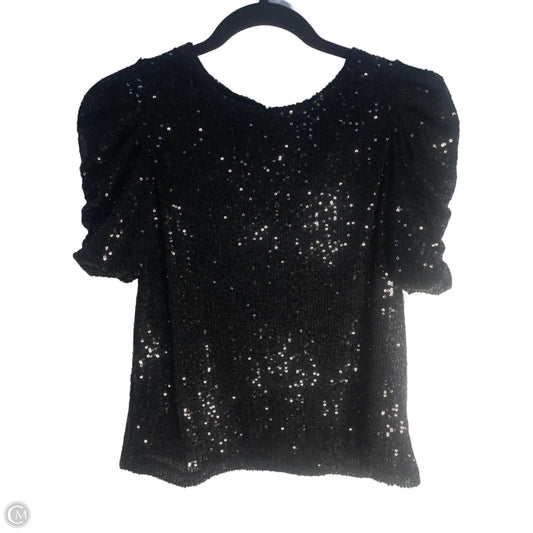 Blouse Short Sleeve By Rachel Zoe In Black, Size: S