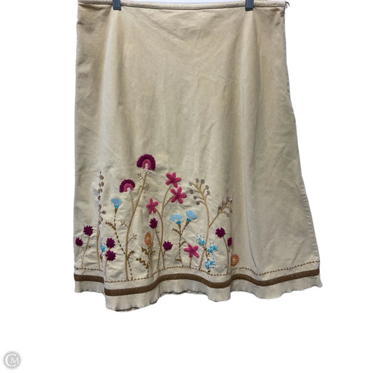 Skirt Midi By J. Jill In Cream, Size: 14