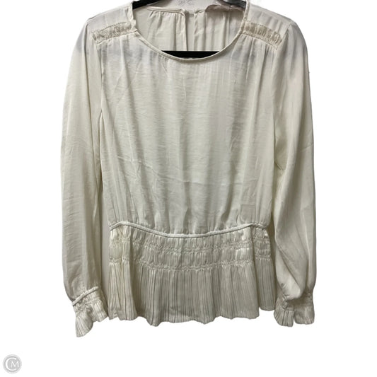Blouse Long Sleeve By Catherine Malandrino In Ivory, Size: M