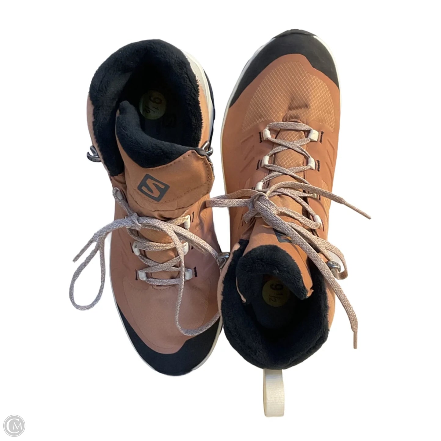 Boots Snow By Clothes Mentor In Black & Tan, Size: 9.5