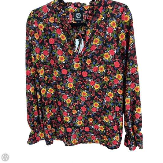 Blouse Long Sleeve By Bobeau In Floral Print, Size: S