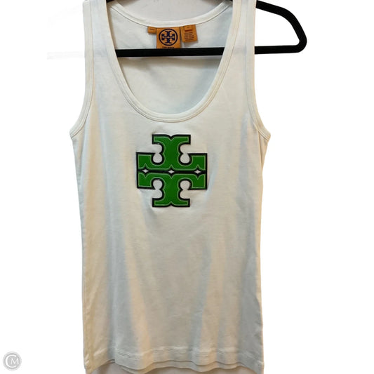 Tank Top Designer By Tory Burch In Green & White, Size: Xs