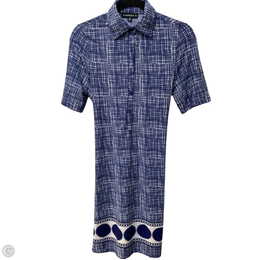 Dress Casual Midi By Clothes Mentor In Blue & White, Size: S