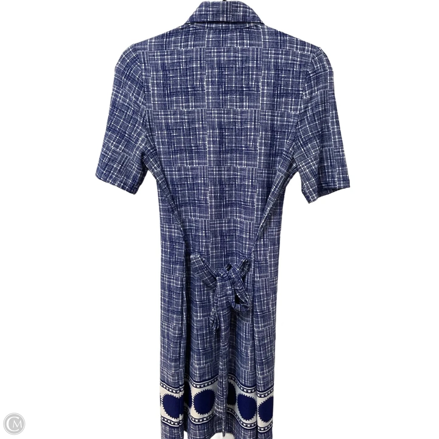 Dress Casual Midi By Clothes Mentor In Blue & White, Size: S