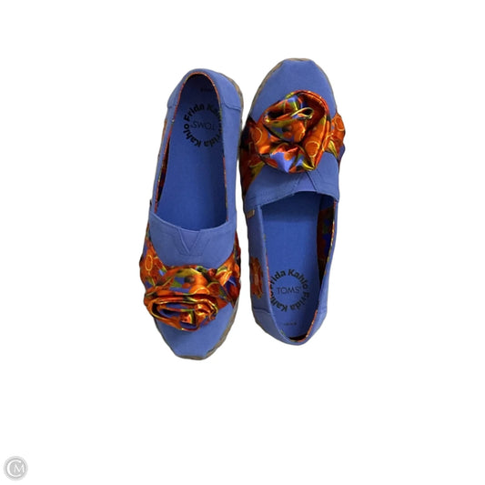 Shoes Flats By Toms In Blue & Orange, Size: 8