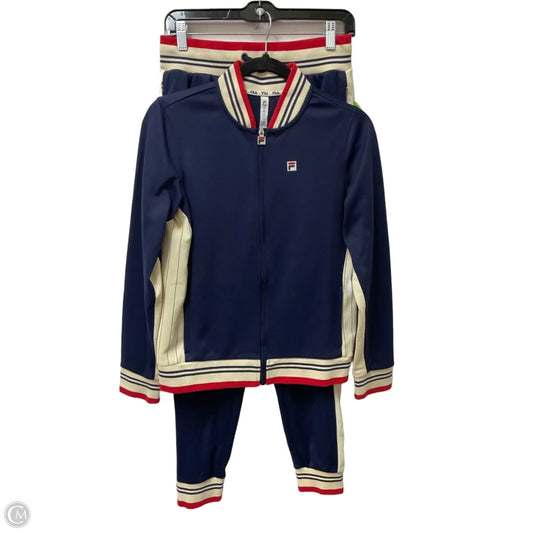 Athletic Pants 2pc By Fila In Blue & Red, Size: Xs