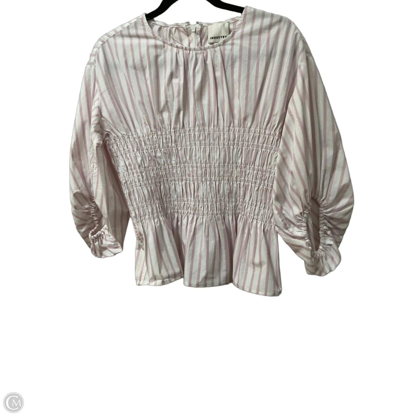 Blouse 3/4 Sleeve By Industry In Striped Pattern, Size: Sp