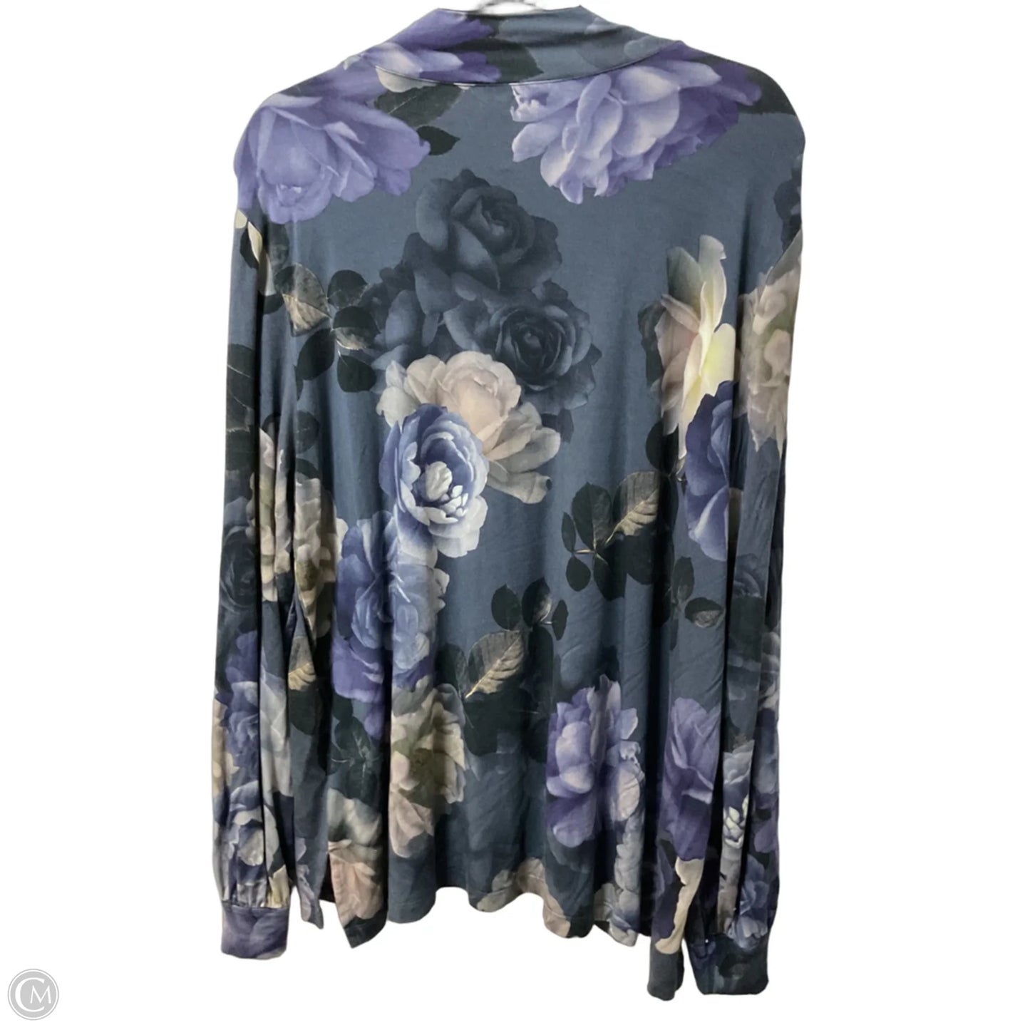 Blouse Long Sleeve By Johnny Was In Floral Print, Size: Xxl