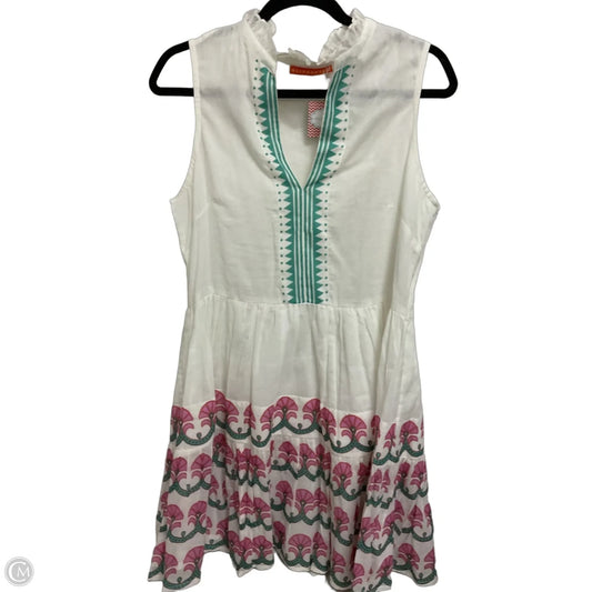 Dress Casual Short By Clothes Mentor In Pink & White, Size: M