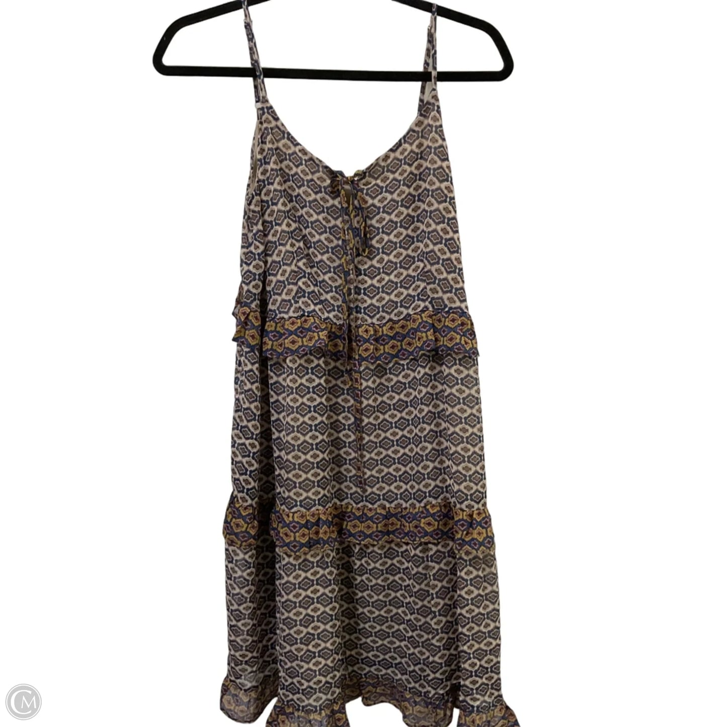 Dress Casual Short By Mystree In Blue & Tan, Size: S