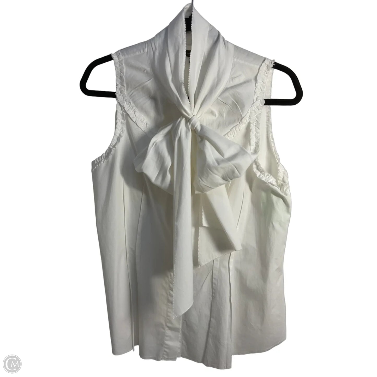 Blouse Designer By Vera Wang In White, Size: 10