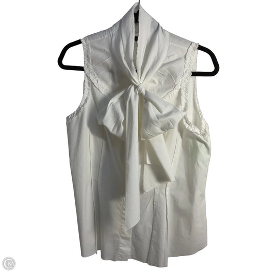 Blouse Designer By Vera Wang In White, Size: 10
