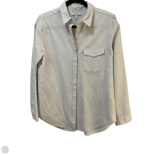 Blouse Long Sleeve By Clothes Mentor In White, Size: S