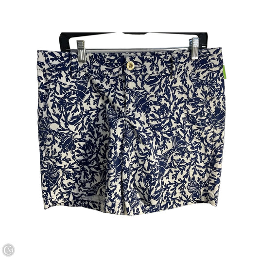 Shorts Designer By Lilly Pulitzer In Blue & White, Size: 10