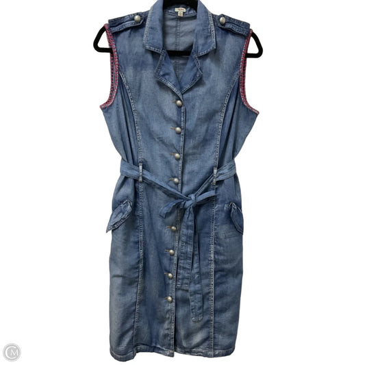 Dress Casual Midi By Reba In Blue & Red, Size: L