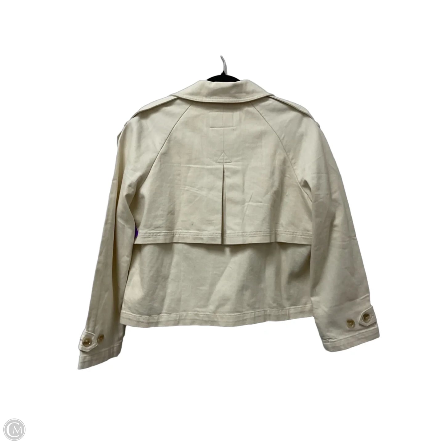 Jacket Denim By Banana Republic In Cream Denim, Size: S