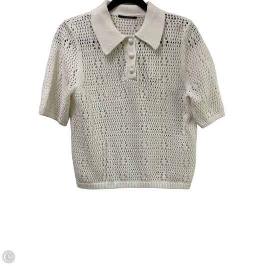 Top Short Sleeve By T Tahari In White, Size: L