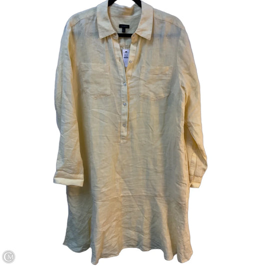 Dress Casual Midi By Talbots In Yellow, Size: L