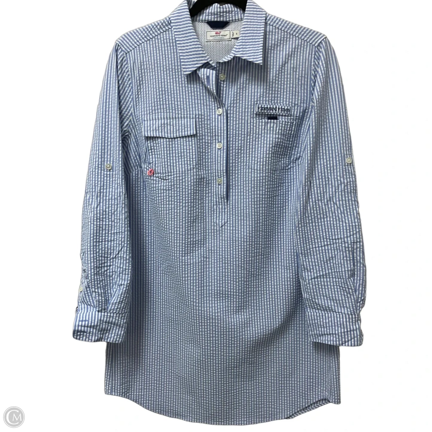 Dress Casual Midi By Vineyard Vines In Striped Pattern, Size: 4