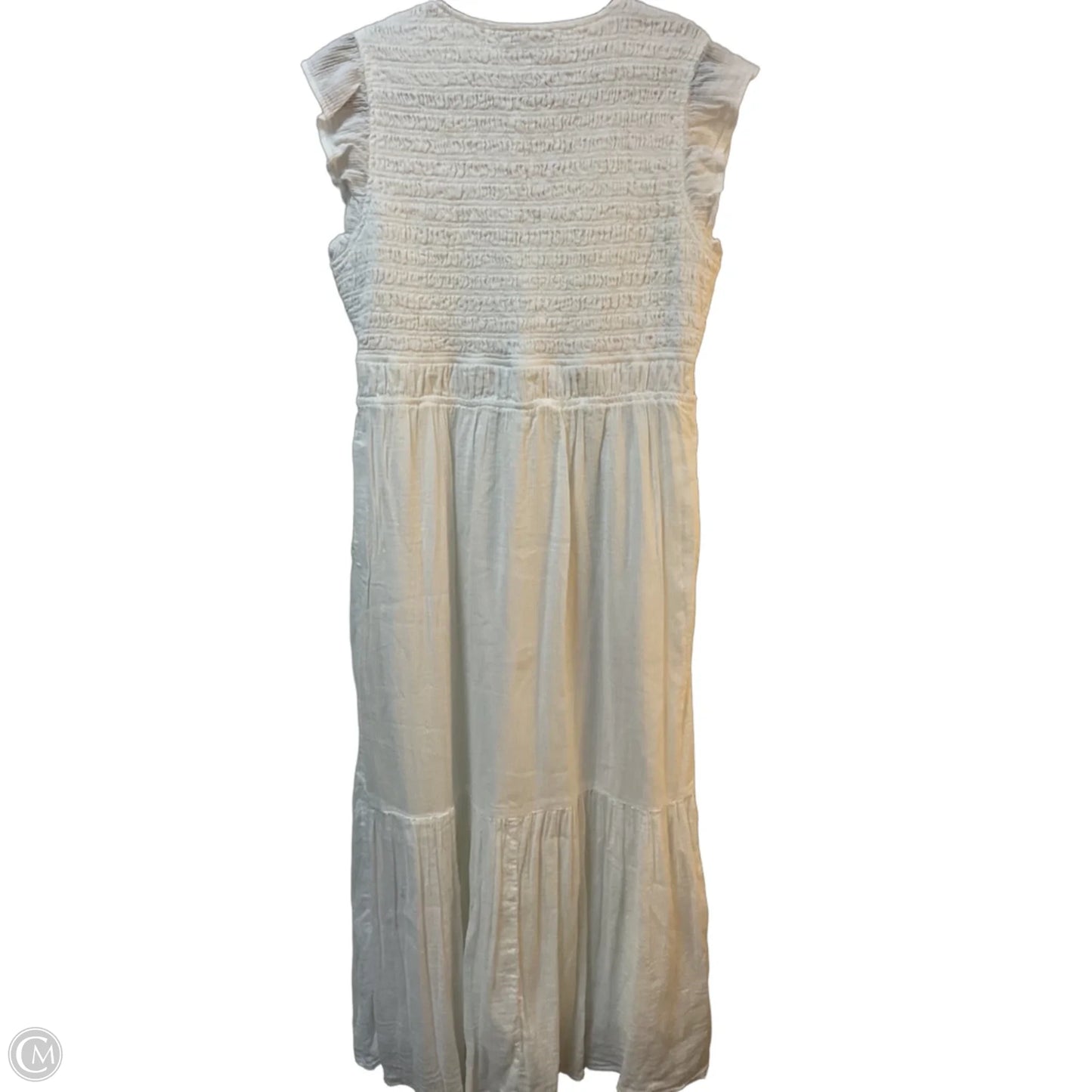 Dress Casual Maxi By Quince In White, Size: L