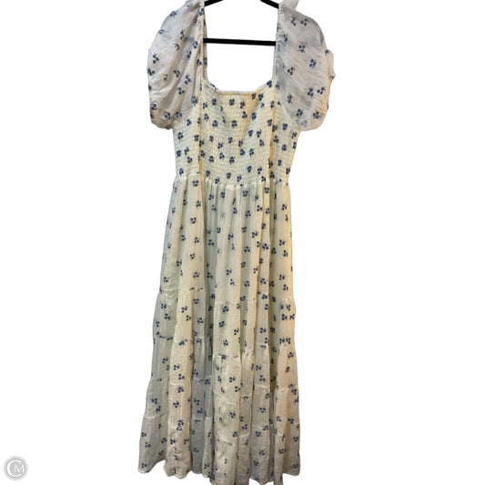 Dress Casual Maxi By Arula In Blue & White, Size: 1x