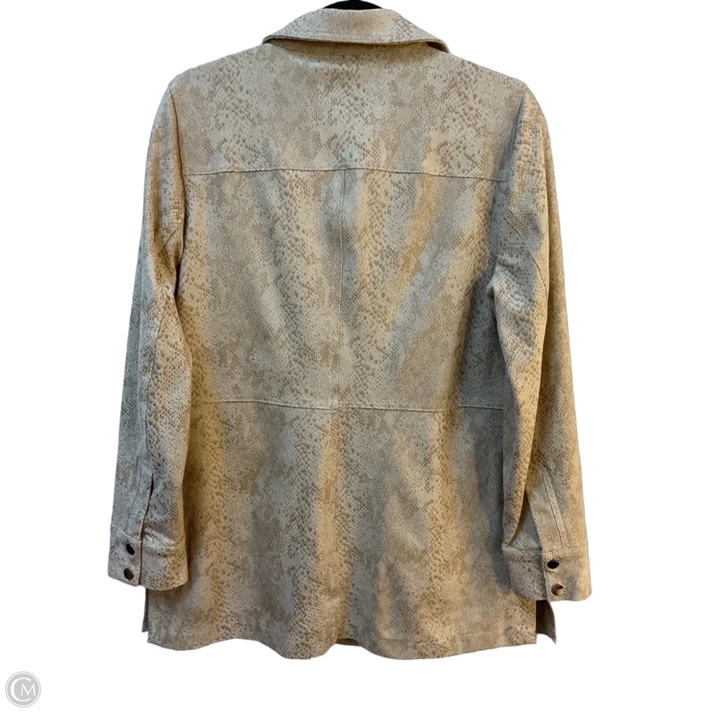 Jacket Shirt By Chicos In Animal Print, Size: S