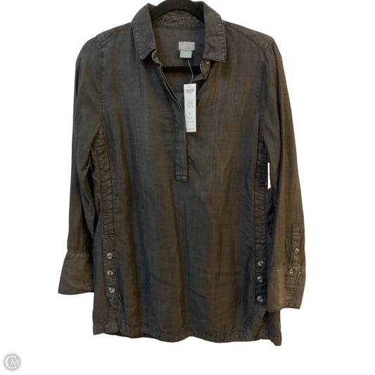 Tunic Long Sleeve By Chicos In Black, Size: S
