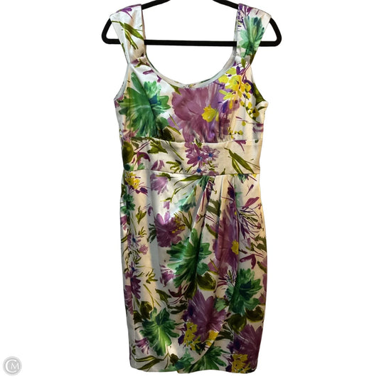 Dress Party Midi By Clothes Mentor In Green & Purple, Size: 12
