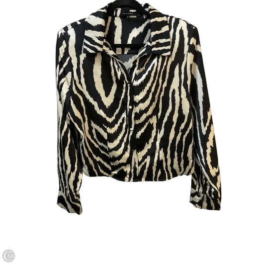 Blouse Long Sleeve By Pleione In Animal Print, Size: Xl