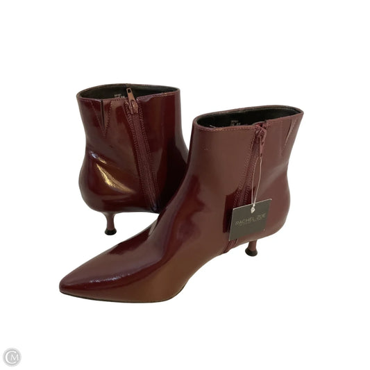 Boots Mid-calf Heels By Rachel Zoe In Maroon, Size: 8