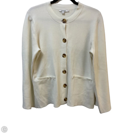 Sweater Cardigan By Chicos In Ivory, Size: M