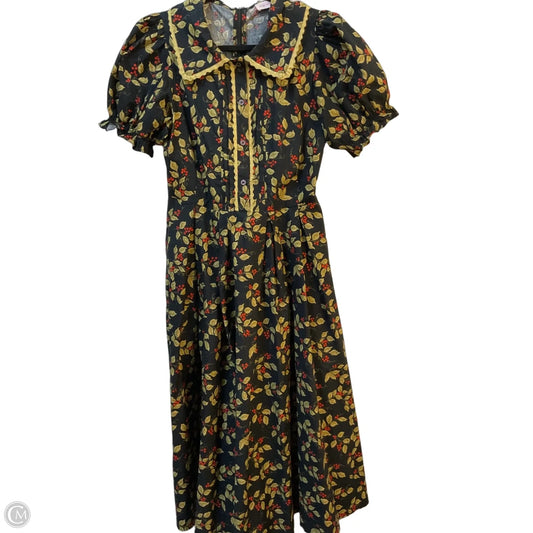 Dress Casual Midi By Ivy City In Black & Tan, Size: 10