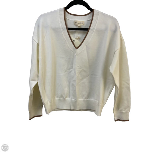 Sweater By Marled In Cream & Tan, Size: L