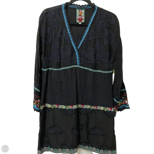 Dress Designer By Johnny Was In Black & Blue, Size: M