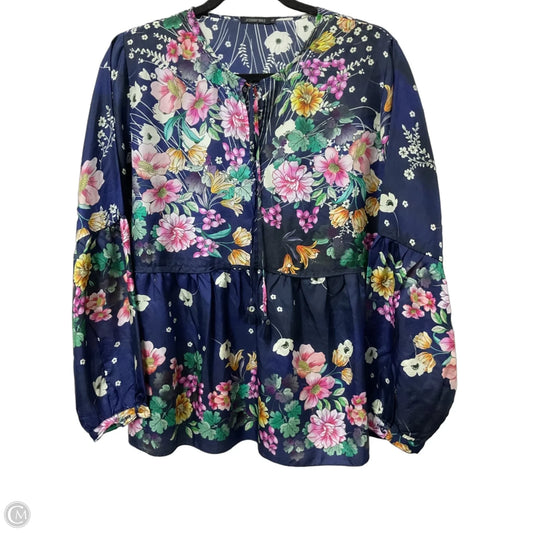 Blouse Designer By Johnny Was In Floral Print, Size: S