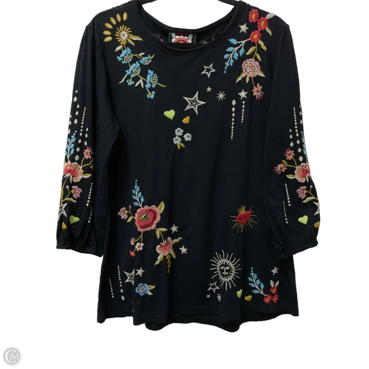 Top Long Sleeve Designer By Johnny Was In Black, Size: M