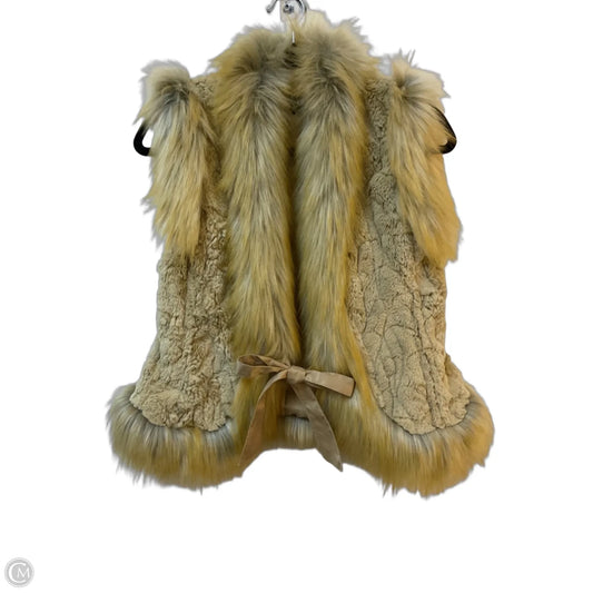 Vest Faux Fur & Sherpa By Bebe In Tan, Size: Sp
