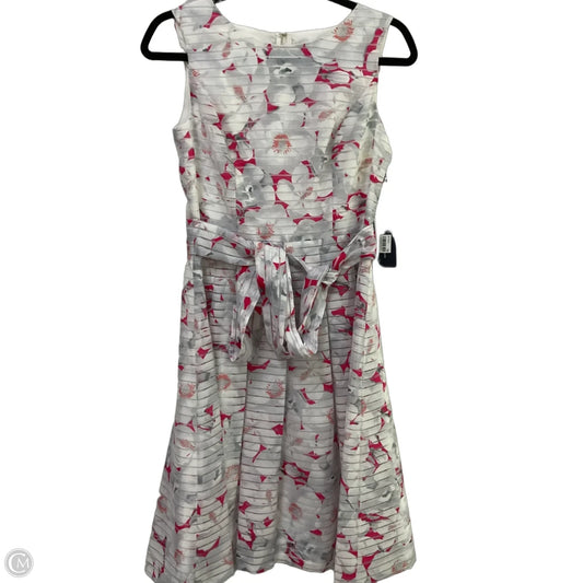 Dress Party Midi By Tommy Hilfiger In Pink & White, Size: 4