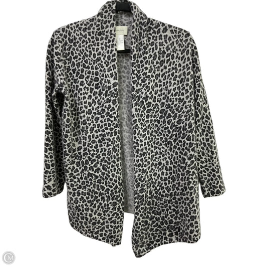 Sweater Cardigan Designer By Neiman Marcus In Animal Print, Size: S