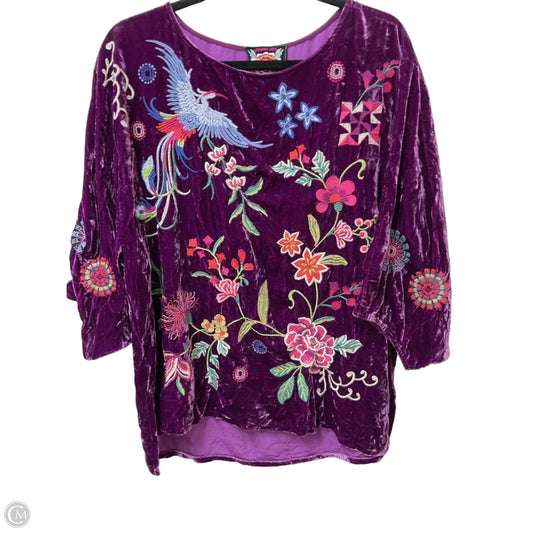 Blouse Designer By Johnny Was In Purple, Size: M