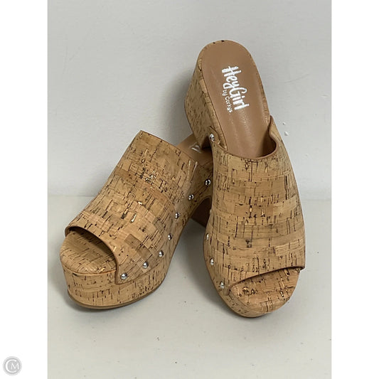 Sandals Heels Platform By Corkys In Tan, Size: 10