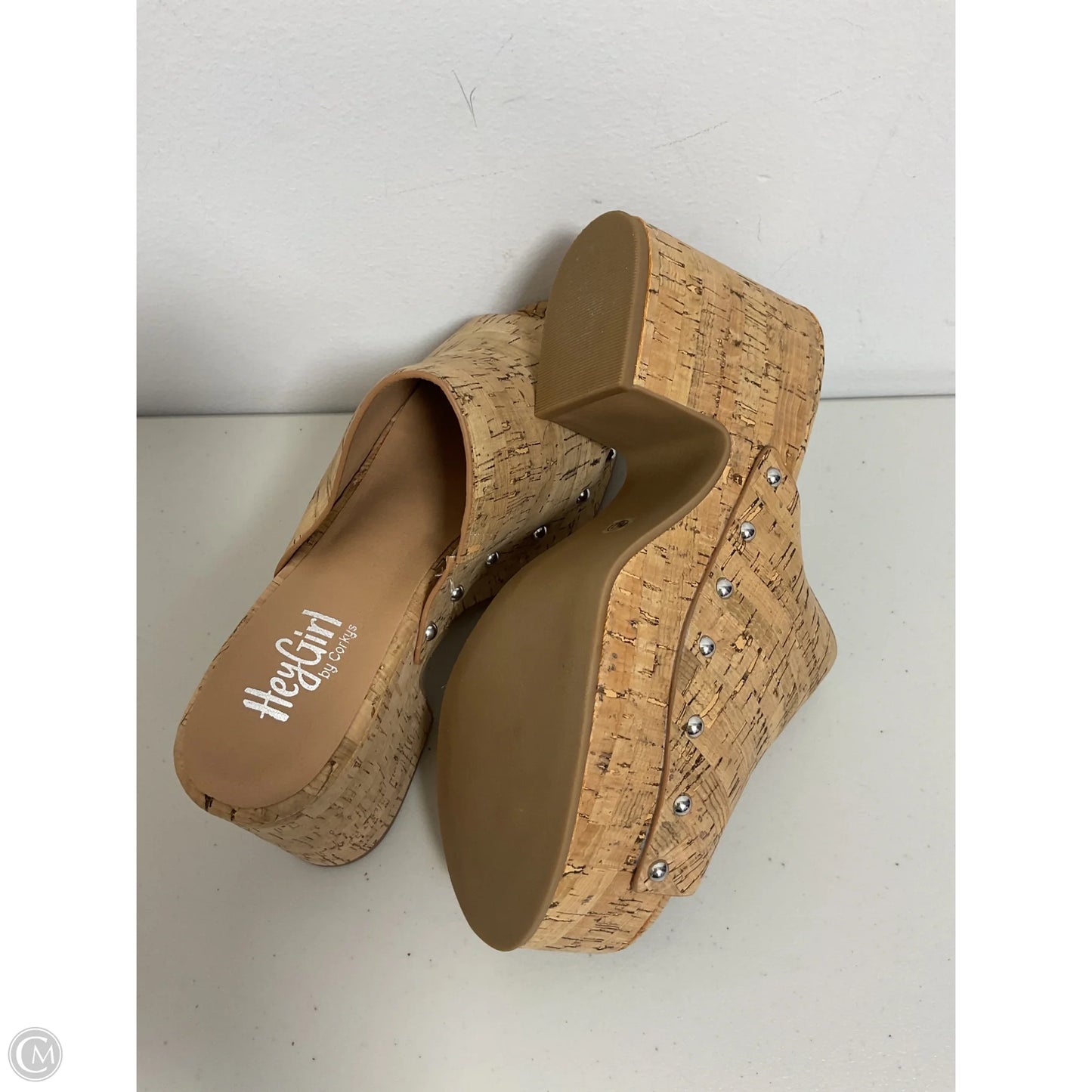 Sandals Heels Platform By Corkys In Tan, Size: 10