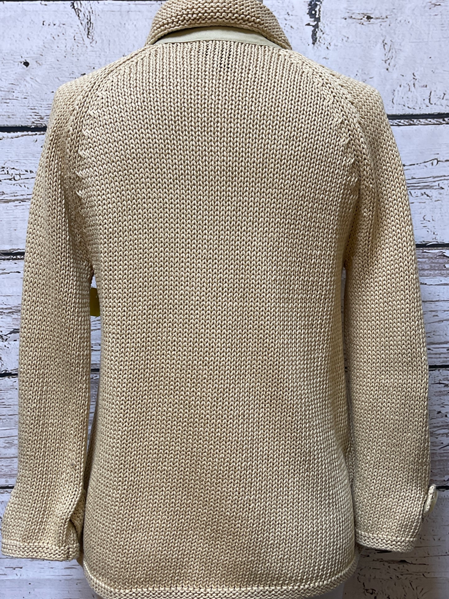 Sweater Cardigan By Lauren By Ralph Lauren In Beige, Size: M