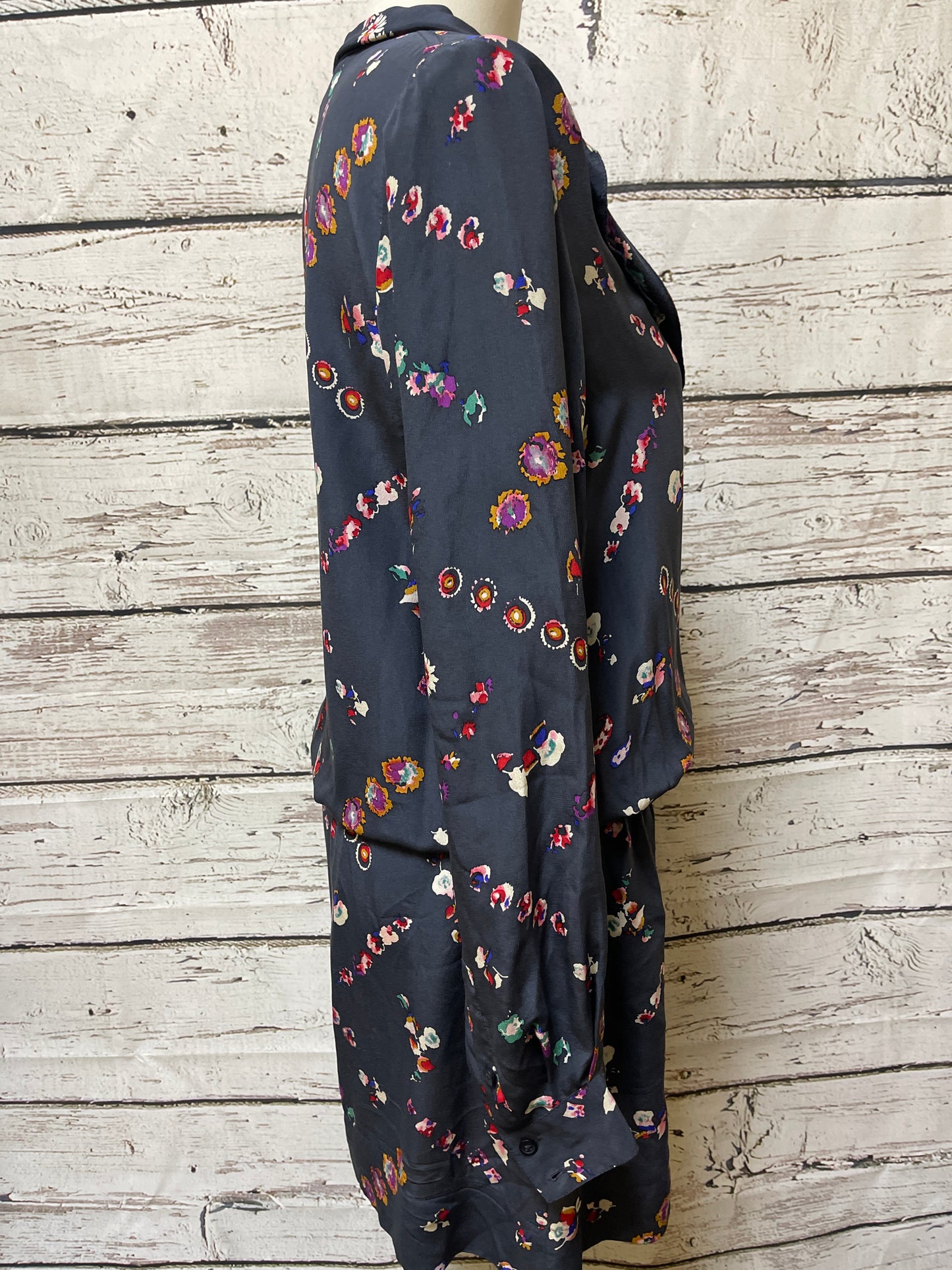 Tunic Long Sleeve By Rebecca Taylor In Floral Print, Size: M