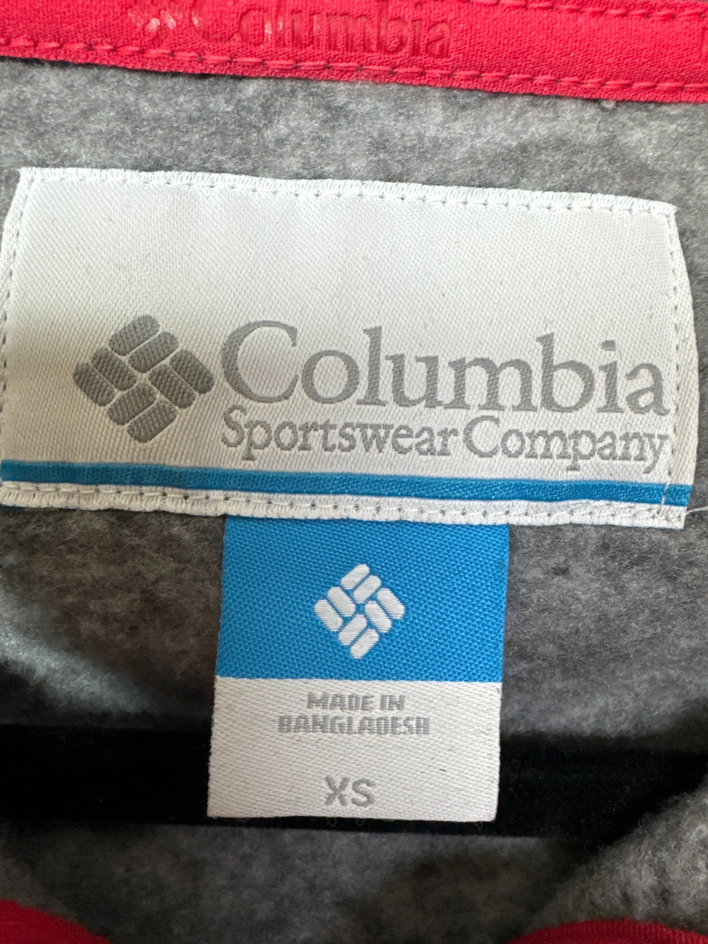 Jacket Fleece By Columbia In Grey & Red, Size: Xs